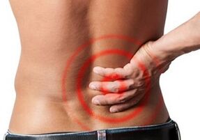 Dor nas costas con osteocondrose lumbar
